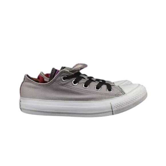 Converse Shoes Womens 6 Sneakers Casual Chuck Taylor All Star Double Tongue Gray - Picture 3 of 12